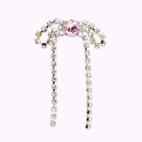 Bow Side Earring -LIGHT ROSE-