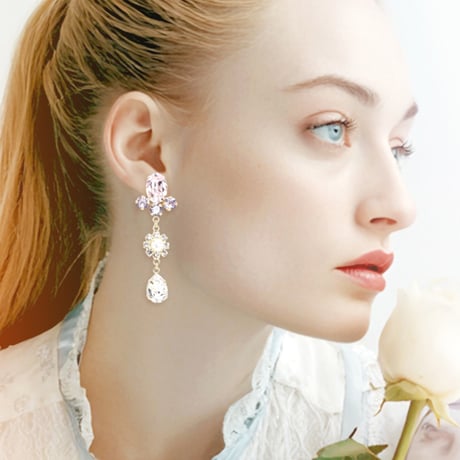 Mini Drop Earrings -LIGHT BLUE-