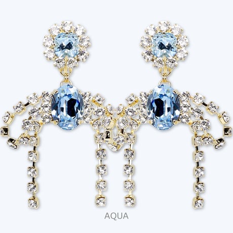 Candy Bow Earrings -AQUA-