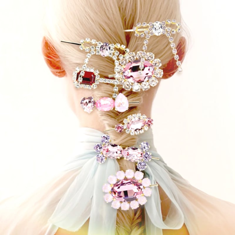 Oval Bijoux Hair-pin -LIGHT ROSE- | CITRON Bijo