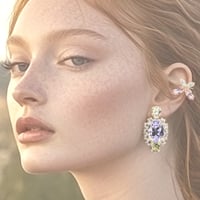 Oval Bijoux Earrings -LAVENDER-