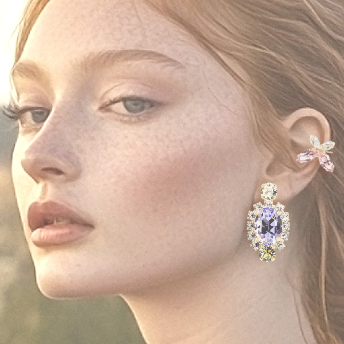 Oval Bijoux Earrings -CHERRY PINK- | CITRON Bij