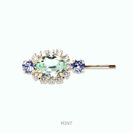 Oval Bijoux Hair-pin -MINT-