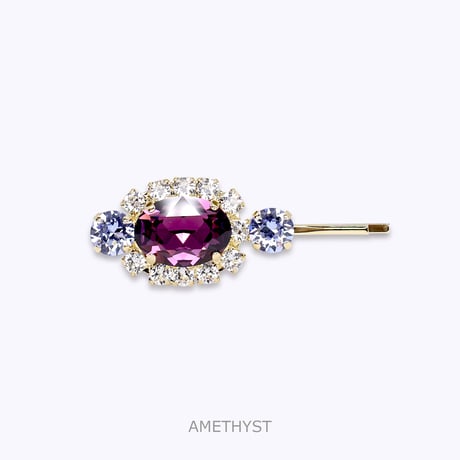 Oval Bijoux Hair-pin -AMETHYST-