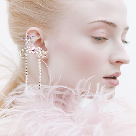 Comet Side Earrings -CRYSTAL-