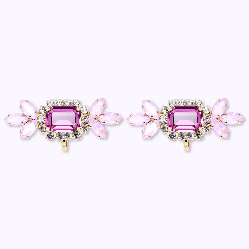 イヤリングジュエリーClipイエローピンク Candy Bijoux Earrings -ROSE PRISM- | CITRON Bij
