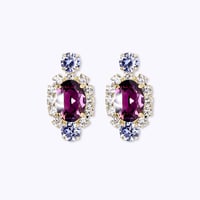 Oval Bijoux Earrings -AMETHYST-