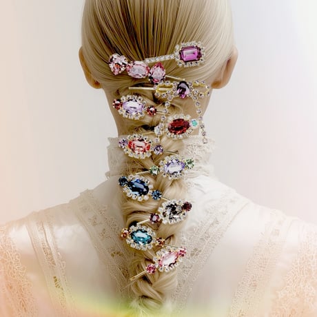 Oval Bijoux Hair-pin -ROSE PRISM-
