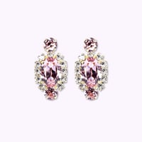 Oval Bijoux Earrings -LIGHT ROSE-