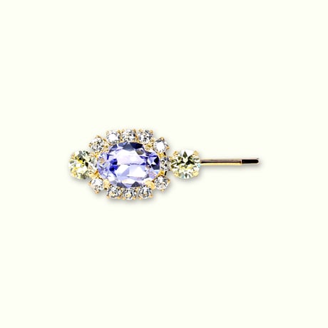 Oval Bijoux Hair-pin -LAVENDER-