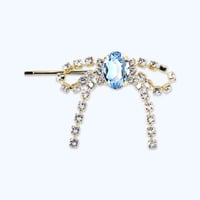 Candy Bow Hair-pin -AQUA-