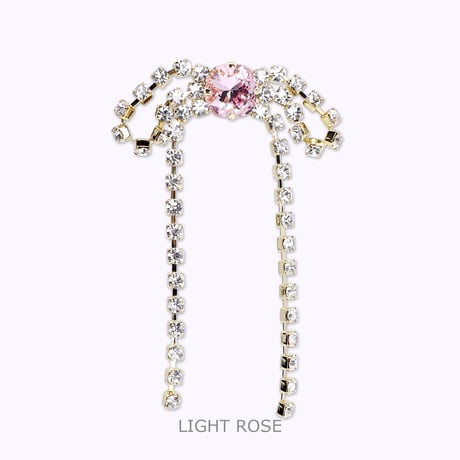 Bow Side Earring -LIGHT ROSE-