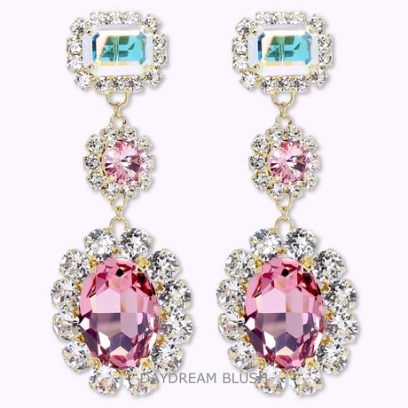 Oversized Classic Earrings -DAYDREAM BLUSH-