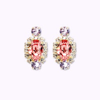 Oval Bijoux Earrings -CHERRY PINK-
