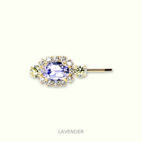 Oval Bijoux Hair-pin -LAVENDER-