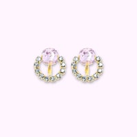 Crystal Ring Earrings -FREESIA-