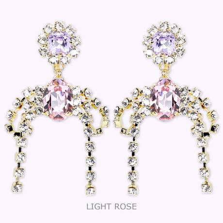 Candy Bow Earrings -LIGHT ROSE-