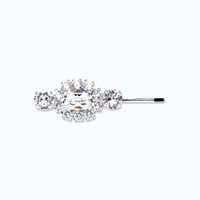 Mini Oval Bijoux Hair-pin -CRYSTAL-