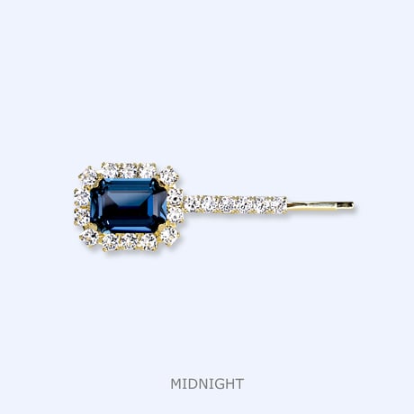 Rectangle Bijoux Hair-pin -MIDNIGHT-