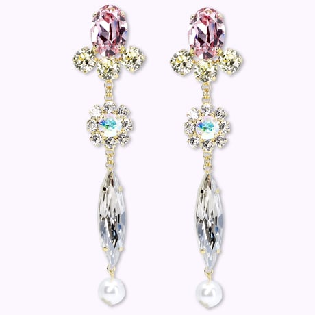 Drop Bijoux Earrings -LIGHT ROSE-