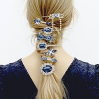 Rectangle Bijoux Hair-pin -MIDNIGHT-