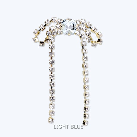 Bow Side Earring -LIGHT BLUE-