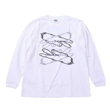 KOSULI CROSSING HANDS LONG SLEEVE/コスリ クロッシング　ハンズ　長袖Tシャツ