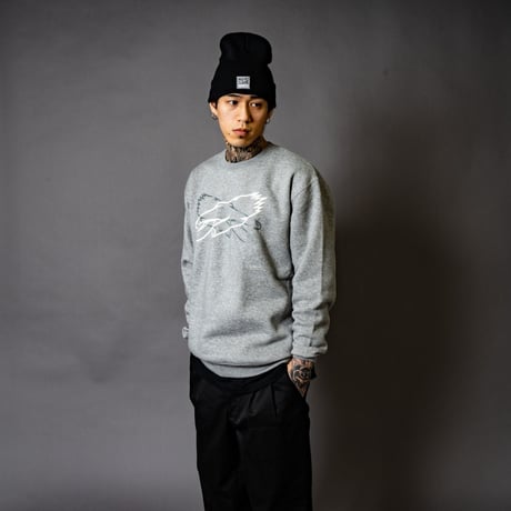 KOSULI CROSSING HANDS CREW NECK SWEAT コスリ　クロッシング　ハンズ　クルーネックスウェット　裏起毛　トレーナー