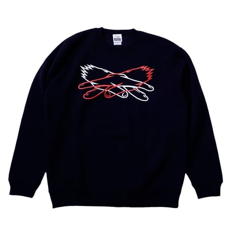 KOSULI CROSSING HANDS CREW NECK SWEAT コスリ　クロッシング　ハンズ　クルーネックスウェット　裏起毛　トレーナー