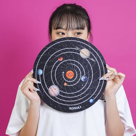 KOSULI / Colorful Spiral Dots & Solor System Pattern 12inch  Slipmat