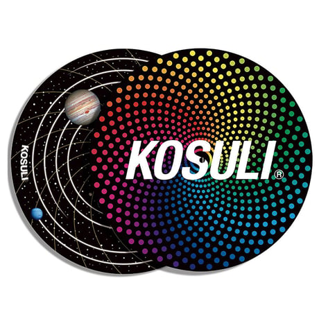KOSULI / Colorful Spiral Dots & Solor System Pattern 12inch  Slipmat