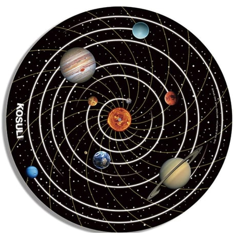 KOSULI / Colorful Spiral Dots & Solor System Pattern 12inch  Slipmat