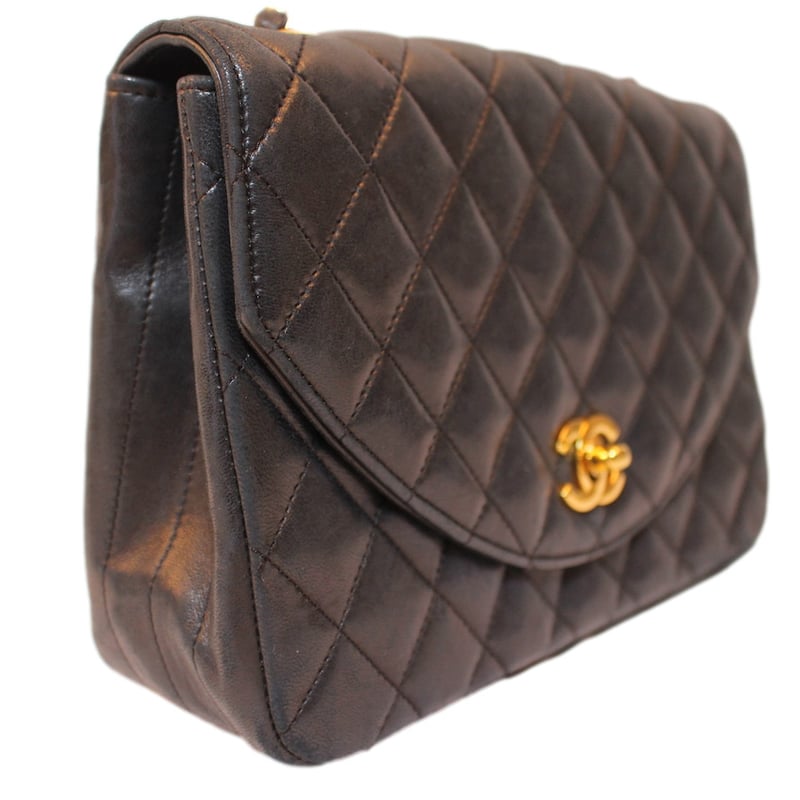 シャネル CHANEL マトラッセ シングルフラップ ラム ショルダーバッグ マトラッセシングルフラップシングルチェーンショルダーバッグ