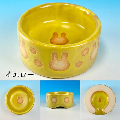 【Semi-custom】うさぎ様用食器・Ｍサイズ、ＭＬサイズ、Ｌサイズ（名入れorカラー・うさぎ印）