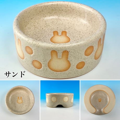 【Semi-custom】うさぎ様用食器・Ｍサイズ、ＭＬサイズ、Ｌサイズ（名入れorカラー・うさぎ印）
