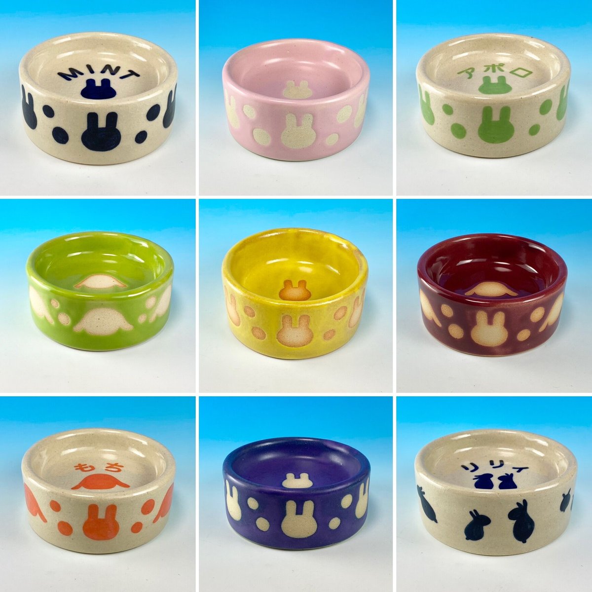 Semi-custom】うさぎ様用食器・Mサイズ、MLサイズ、Lサイズ Semi-custom】うさぎ様用食器・Mサイズ、MLサイズ、Lサイズ
