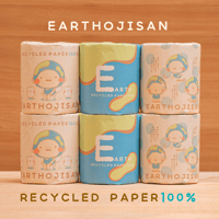 【EARTHおじさんの １００%紙ゴミの再生トイレットペーパー】6個セット