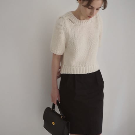 tuck midi skirt