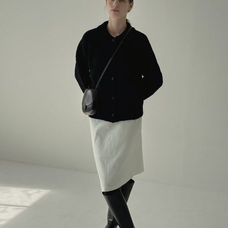 molle wool cardigan _black
