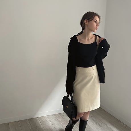 point midi skirt