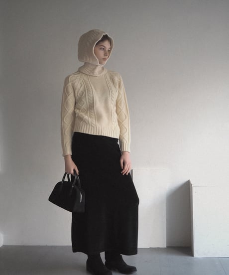 velvety long skirt