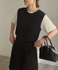 ancien knit vest_navy