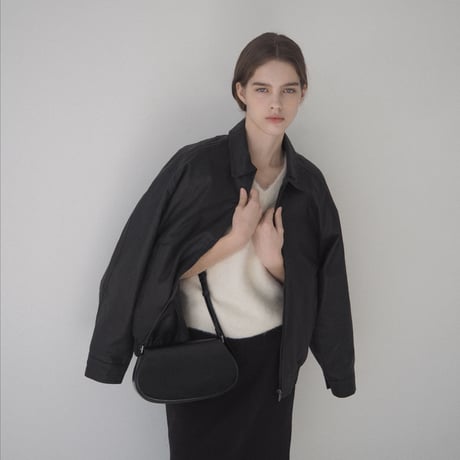 vintage leather blouson _black