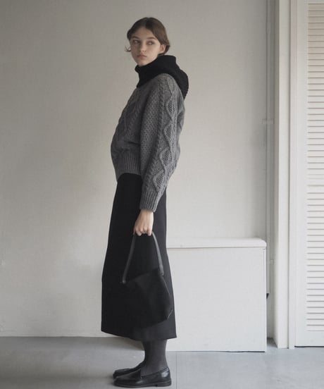 compact wool skirt