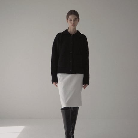 molle wool cardigan _black