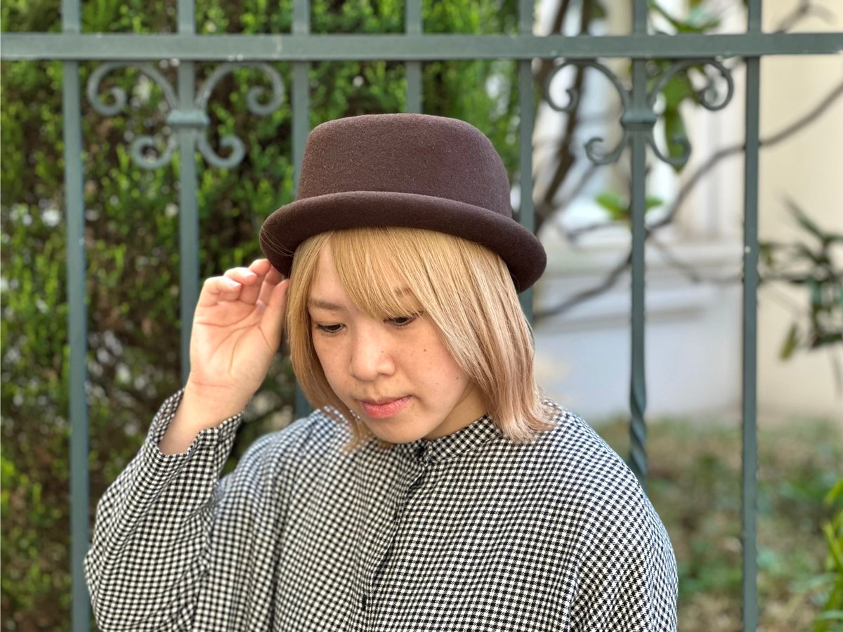 Roen ロエン ボーラーハット スカル ウール ラムレザー 未使用品 hyde Roen ロエン ボーラーハット スカル ウール ラムレザー 未使用品 hyde