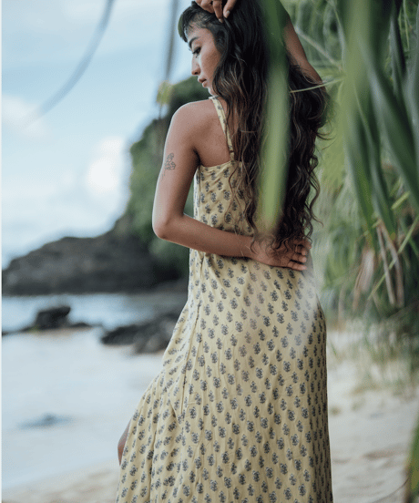 Autumn Bloom /  Long Cami Maxi Dress