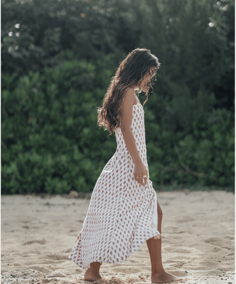 Autumn Bloom /  Long Cami Maxi Dress