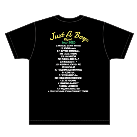 Just A Boy Tシャツ（黒）【long-200001～4】