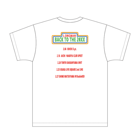 BACK TO THE 20XX T（WHITE）【long-220001～3】